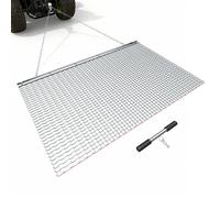 VEVOR Herse à Chaîne 152,5x91,4 cm Herse Traînée à Chaîne en Acier Galvanisé pour Nivellement Prairie Ornières des Allées de Gravier et des Champs, Compatible avec Remorquage de Tracteurs, VTT, Quads