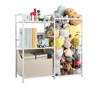 VEVOR Organisateur de jouets 2 niveaux avec coffre en tissu – blanc