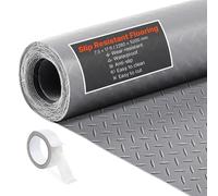 VEVOR ZLCK-A1 - Gris argenté - Rouleau PVC 2,28 x 5,2 m - Épaisseur 2,2 mm - Antidérapant - Ruban adhésif double face inclus