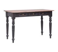 Vevorizon Bureau en bois massif acajou - 117 x 57 x 75 cm - Avec 3 tiroirs - Ergonomique - Pour bureau à domicile, bureau, salle d'étude, salon, secrétaire