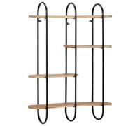 Vevorizon Étagère murale 90 x 20 x 116,5 cm en bois de manguier massif, rustique, flottante, peu encombrante, pour salon, cuisine, salle de bain, chambre à coucher, console murale polyvalente, étagère