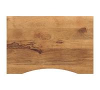 Vevorizon Plateau de bureau en bois de manguier massif avec découpe, 100 x 60 x 2,5 cm, plateau de table, planche en bois, bureau de bureau, meubles pour salle à manger, cuisine et espace de travail
