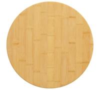 Vevorizon Plateau de table en bambou laqué Ø 50 x 2,5 cm, plateau en bois massif pour table basse, table à manger, table mange-debout pour salon, bureau, cuisine, restaurant, construction de meubles