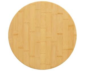 Vevorizon Plateau de table en bambou laqué Ø 50 x 2,5 cm, plateau en bois massif pour table basse, table à manger, table mange-debout pour salon, bureau, cuisine, restaurant, construction de meubles