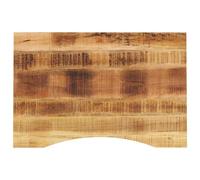 Vevorizon Plateau de table en bois de manguier massif avec découpe - 80 x 50 x 2,5 cm - Planche de bureau rustique en bois - Pièce de meubles pour bureau, salle à manger, cuisine et base de table