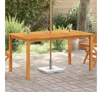 Vevorizon Table de jardin en bois d'acacia massif - 150 x 90 x 74 cm - Finition huile naturelle - Table à manger d'extérieur pour terrasse, balcon, véranda, jardin d'hiver - Robuste et facile