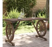 Vevorizon Table de jardin en bois de sapin massif - 115 x 55 x 65 cm - Aspect brûlé - Robuste et facile d'entretien - Pour terrasse, balcon, jardin, véranda, jardin d'hiver et repas en plein air