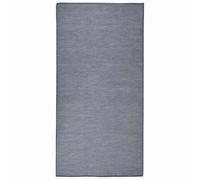 Vevorizon Tapis d'extérieur tissé plat - 100 x 200 cm - Bleu - Robuste - Résistant aux UV - Résistant aux intempéries - En polypropylène - Pour terrasse, balcon, intérieur - Anti-salissure