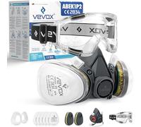 VEVOX® Demi-masque ABEK1P2 - masque à gaz et anti poussière