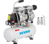 VEVR 9L Compresseur silencieux d'air comprimé 550W Compresseur d'air silencieux Débit d'air Extra sans huile avec tube en cuivre