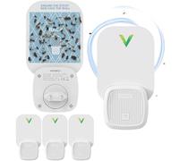 VEYOFLY Piège à Insectes Volants, Attrape-Insectes, piège à Mouches intérieur, Maison Plus sûre,moucherons, Mites, moustiques, lumière Anti-Insectes à Brancher (4 appareils + 12 Cartes de glu)