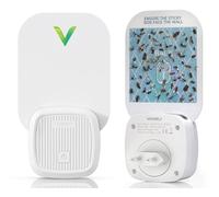VEYOFLY Piège à mouches à fruits d'intérieur Plug-In UV, 1 appareil + 2 | La lumière UV attire les insectes sur les cartes à coller, silencieuses 24h/24, 7j/7, installation enfichable