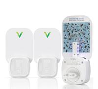 VEYOFLY Piège Mouche Prise UV, Anti Moucherons, 2 Appareils + 6 Recharges | Lumière UV attire les insectes sur cartes adhésives remplaçables, silencieux 24/7, prise, usage intérieur, sans zapper