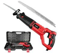 VFDZ 1050W Scie à Os de Boucher Électrique Commerciale et Domestique(Rouge) | Professionnelle Machine à Scie à Os, Scie de Boucherie avec Lames Scie Sabre de 240mm pour Supermarché, Restaurant, Abattoir