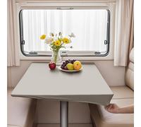 VFGFDJNDFX Anti Tache Nappe Rectangulaire De Table De Caravane, avec Élastique, Nappe Exterieur Impermeable Jardin, PVC Housse Table Elastique (Gris,70 * 70cm(carrée))