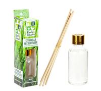 VFM - Diffuseur de parfum à roseaux à la citronnelle - 30 ml - Répulsif naturel - Soirée d'été - Nuits d'été - Décoration pour camping, nuit, terrasse, randonnée, extérieur, citronnelle - 8 cm