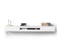 Vfs8dQ5kt unité média Support TV Flottant for sous Les téléviseurs, Console Murale(Blanc,160x24x20cm)