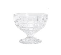 Vfs8dQ5kt verres à whisky Coupes à dessert vintage en verre gaufré, 225 ml, coupes glace colorées sur pied for sundaes, trifles, fruits, salades(Transparent)