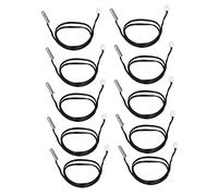 VGEBY 10 Pièces Sonde de Capteur de Température Capteur de Température de Thermistance en PVC 5x25mm Tête 500mm Câble 25F à 257F Haute sensibilité Réponse Rapide pour Imprimante 3D Contrôle du (10K