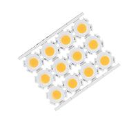 VGEBY 12 Pièces Puces LED 5W 15-17V Aluminium COB Composant émetteur de Lumière pour Bricolage Projecteurs Lampes à Tube Plafonnier(Lumière chaude)