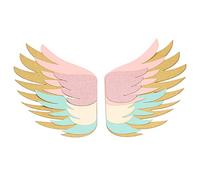 VGEBY Accessoires de Décoration D'ailes de Gâteau Uniques pour Fête D'anniversaire de Mariage étincelante, Ornements Colorés Multicouches pour Gâteau, 2 Types, 21,5 X 16 Cm, 2 Ensembles (Style 3)