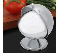 VGEBY Coffret à épices en Acier Inoxydable, Pot à Condiments Durable avec Couvercle Pivotant pour Cuisine et Restaurant, 13x16cm