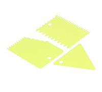VGEBY Grattoir à Crème à Gâteau, pâte Léger pour Outil de Décoration de Pâtisserie, Ensemble de 3 Pièces, Plastique de qualité Alimentaire pour Accessoires de Cuisson (GREEN)