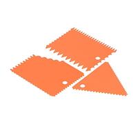 VGEBY Grattoir à Crème à Gâteau, pâte Léger pour Outil de Décoration de Pâtisserie, Ensemble de 3 Pièces, Plastique de qualité Alimentaire pour Accessoires de Cuisson (ORANGE)