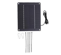 VGEBY Panneau Solaire, 10W Monocristallin Chargeur Type C | Cadre en Aluminium, Silicium laminé, Alimentation pour Caméra de sécurité Extérieure, Charge pour Lampe de Jardin, Câble de