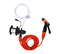 VGEBY Pompe à Eau électrique, Kit de Pompe de Nettoyeur Haute Pression Portable 12 V avec Moteur en Cuivre Pur, Débit Minimum de 100 W 8 L, Pression de 0,9 MPa, pour Le Lavage de Voiture,