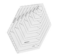 VGEBY Règle Hexagonale Transparente, Modèle de Quilting pour Bricolage, Coupe de Haute Précision, Acrylique Domestique, 1 Pièce