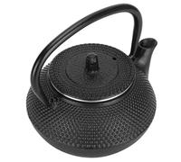 VGEBY Théière en Fonte, Bouilloire en Fer avec Passoire, Chaudière à thé Japonaise en Fleur de Prunier de 0,3 L, Corps torsadé, Bec à Crochet, Couvercle Inclus pour l'infusion Quotidienne de la