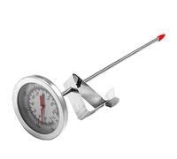 VGEBY Thermomètre à Huile de Friture en Acier Inoxydable, Thermomètre à Friteuse à Sonde de 20 Cm pour la Friture et le Barbecue, Jauge à Cadran avec Clip, Contrôle Facile de la Température pour les