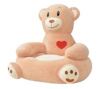 VGLQNRPT Fauteuil pour enfant Ours marron pour jouer et lire | En peluche douce, dessous antidérapant, assise confortable
