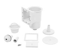 VGLQNRPT Kit skimmer pour piscine, 8 pièces, nettoyeur de surface, unité | Boîtier robuste, buse d'entrée et panier inclus, élimination efficace de la saleté