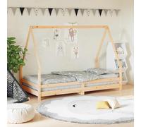 VGLQNRPT Lit pour enfant 90 x 190 cm en pin massif | Aspect rustique, montée et descente faciles, lattes en bois stables