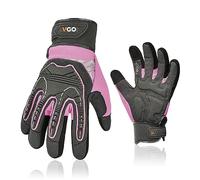 Vgo... 1 paire de gants de travail pour femmes, gants de sécurité, gants de mécanicien pour riggers, camionneurs, entrepôt, livraison, robustes, anti-vibration, anti-choc (SL8849)