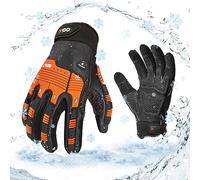 VGO. CA7722FLWP 1 paire de gants de mécanicien d'hiver, gants de travail de sécurité pour stockage au froid ou congélateur, imperméables, réduction des chocs et des vibrations, -20 ℃, w/3M Thinsulate