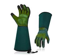 Vgo... Gants de jardinage hommes femmes, gantelet d'élagage, manches longues, anti-épines, puncture protection, avant-bras long, écran tactile (SL7477,Vert,7/S,1Paire)