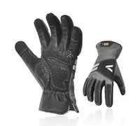 Vgo... Gants en cuir polyvalents homme,mécanicien anti-vibration(CA7780,L) | Gris,cuir de vachette,anti-abrasion,dextérité,conduite,gréeur,léger,ferme,ranch,jarfinage,extérieur,automobile