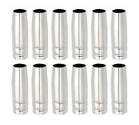 VGOL Lot de 12 capuchons de buse de soudage MB15 MIG 12 mm en laiton chromé pour lampes de poche 14AK et 15AK