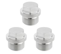 VGOL Lot de 3 bouchons à tête hexagonale M22 x 1,5 mâle en acier inoxydable 304 pour tuyaux