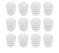 VGOL Lot de 50 Bouchons Ronds en Plastique pour Pieds de Table, 16 mm, Blanc