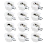 VGOL Lot de 50 Verrous à Came Démontables de 20 mm 3 en 1 Fixations pour Meubles en Kit Et Armoires de Cuisine Blanc