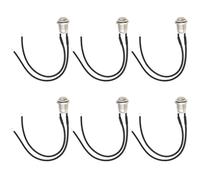 VGOL Lot de 6 Interrupteurs à Bouton-Poussoir Momentanés de 12 Mm 12 V Précâblés Et étanches pour Voiture Bateau Ou Marine.