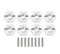 VGOL Lot de 8 écrous Hexagonaux en Métal de 12 Mm pour Roues 14209 14210 Et 16440 4 X 5 X 12 Mm Argent