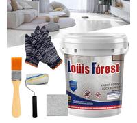 Vgpbphj Louis Forest Revêtement de sol époxy à effet marbre brillant, peinture de sol époxy imperméable à l'eau, antidérapant, sans odeur forte (1KG-03#)