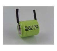 vhbw 1/3AA NI-MH 1/3AA 250mAh (1.2V) cosse à souder en U pour la fabrication de modèles, lumières solaires, téléphone, etc.