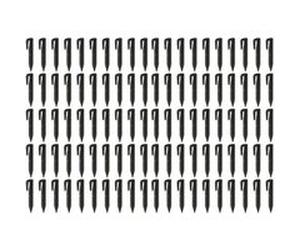 vhbw 100x piquets de fixation pour câble périphérique compatible avec Ambrogio robot tondeuse - Lot ancrages au sol, plastique, noir Noir G