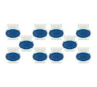 vhbw 10x connecteurs pour câble périphérique compatible avec Husqvarna Automower robots de pelouse - Serre-câbles, étanches, transparent / bleu